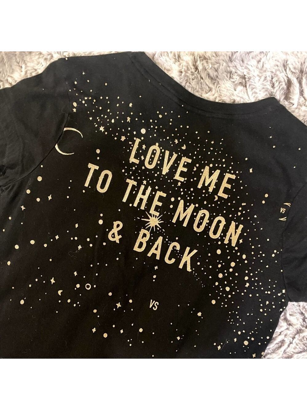 Victoria’s Secret Moon & Stars Bling Graphic Tee Size Small